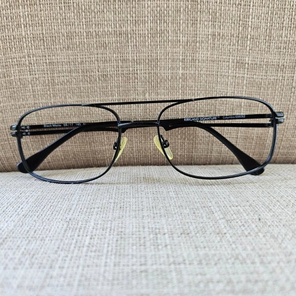 Kirkland Signature Men Eyeglasses Frame Columbia Black Matte Glasses Made Italy - Picture 3 of 13